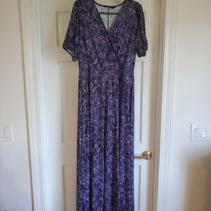 Long Tall Sally Purple Floral Maxi Dress